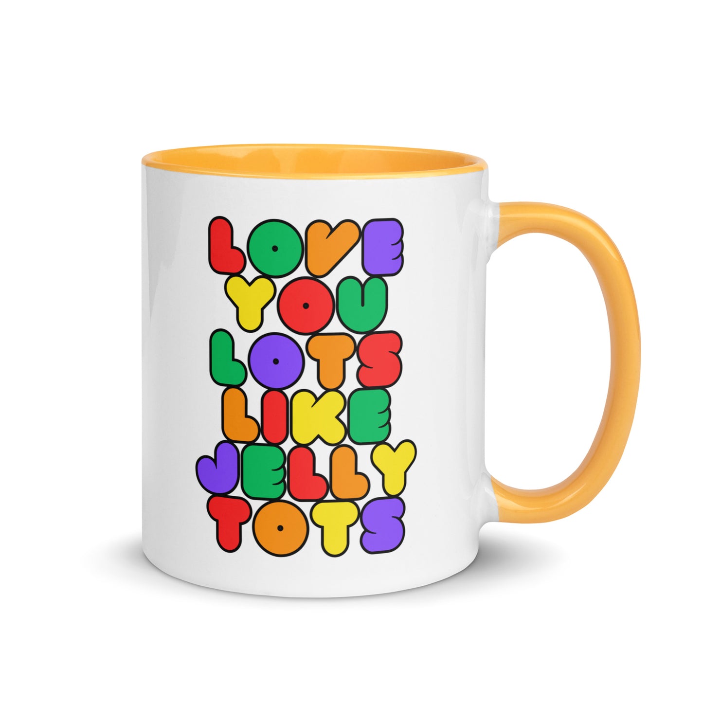 Love You Lots Like Jelly Tots colour-inside mug