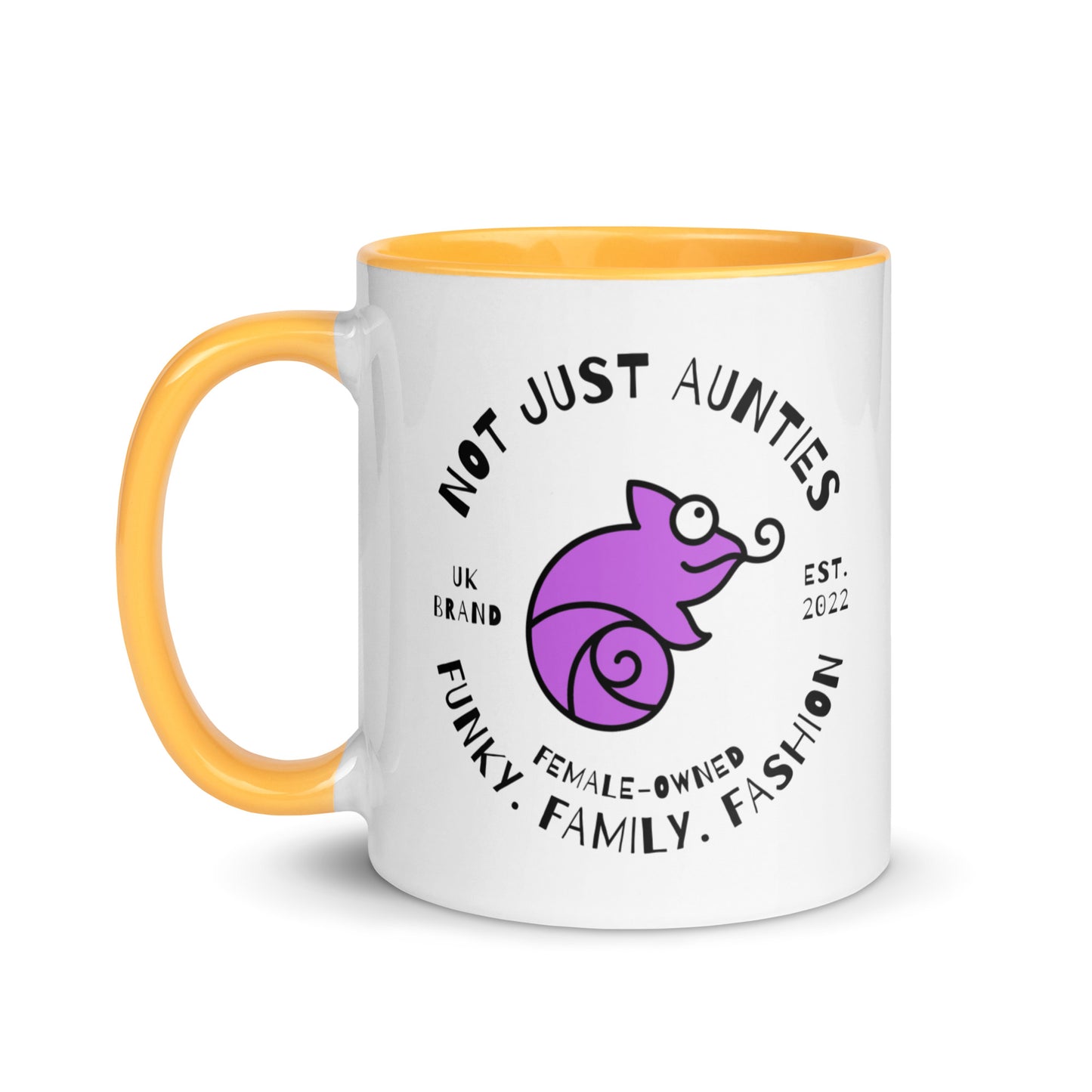 Not Just Aunties logo colour-inside mug