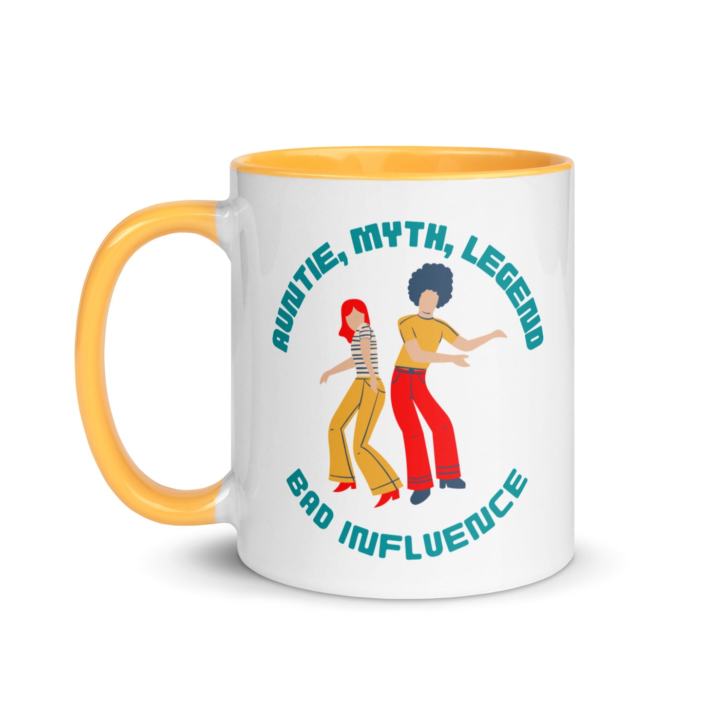 Auntie, Myth, Legend, Bad Influence colour-inside mug