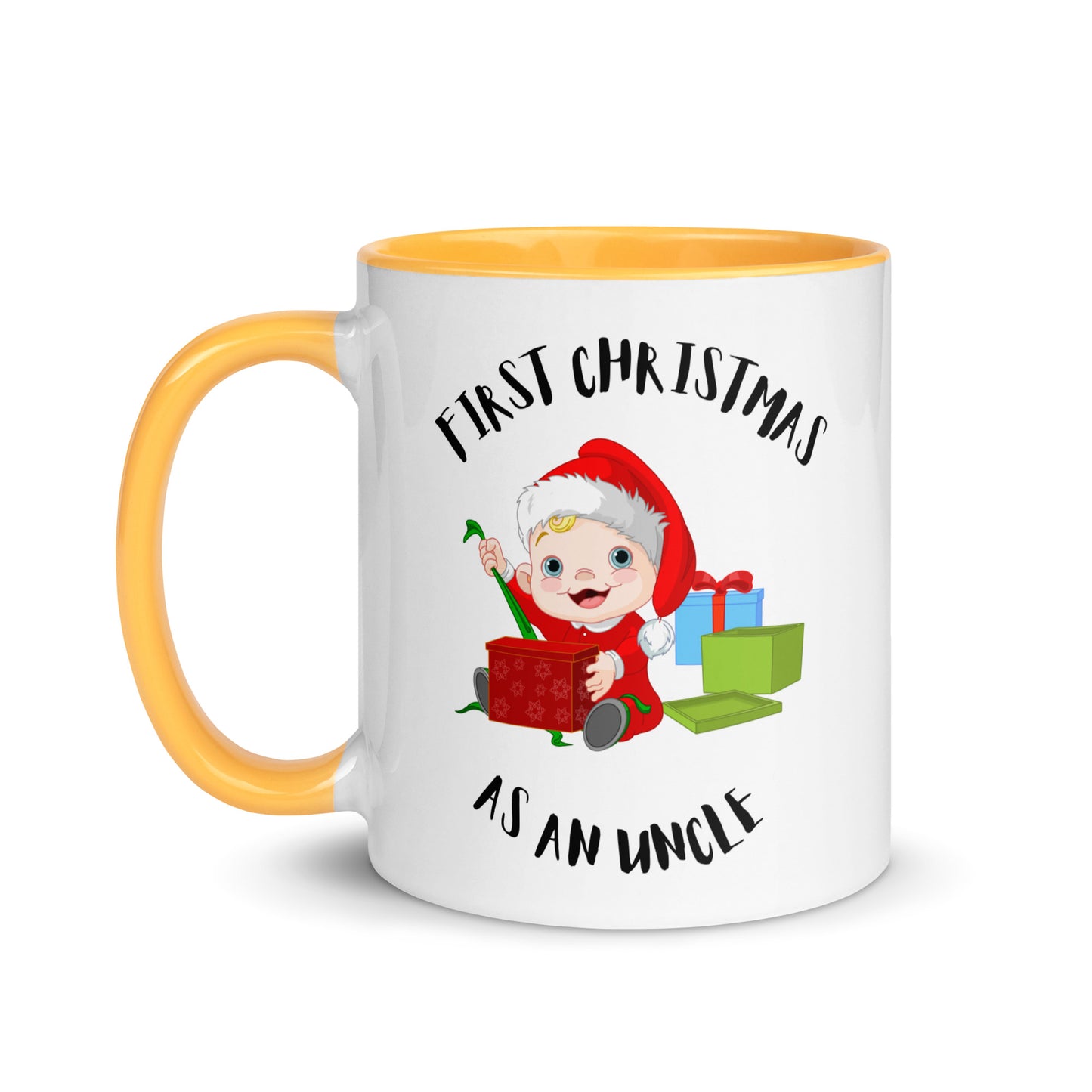 First Christmas as an Uncle colour-inside mug