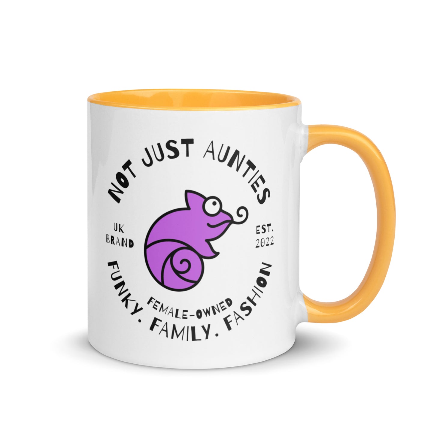 Not Just Aunties logo colour-inside mug