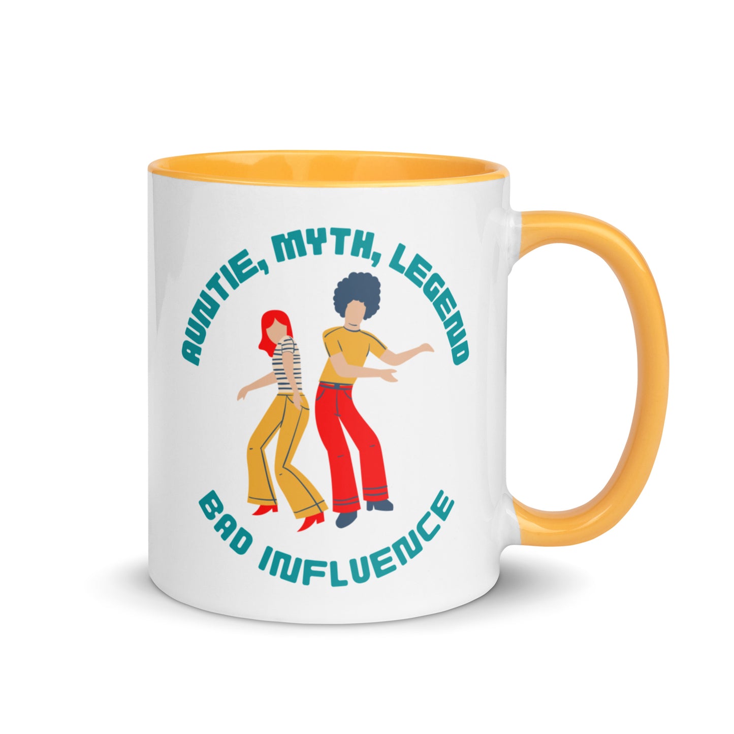 Auntie, Myth, Legend, Bad Influence colour-inside mug