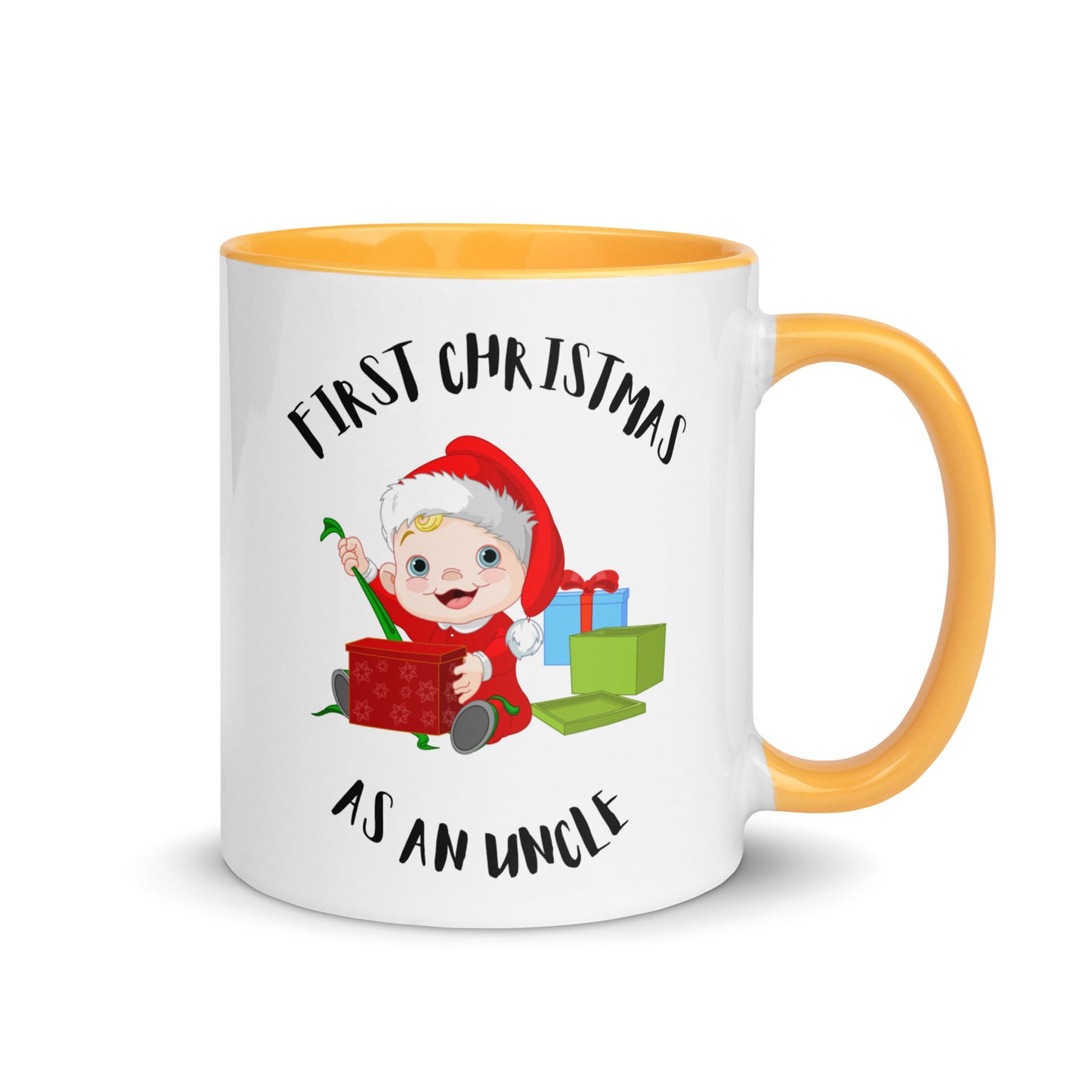 First Christmas as an Uncle colour-inside mug