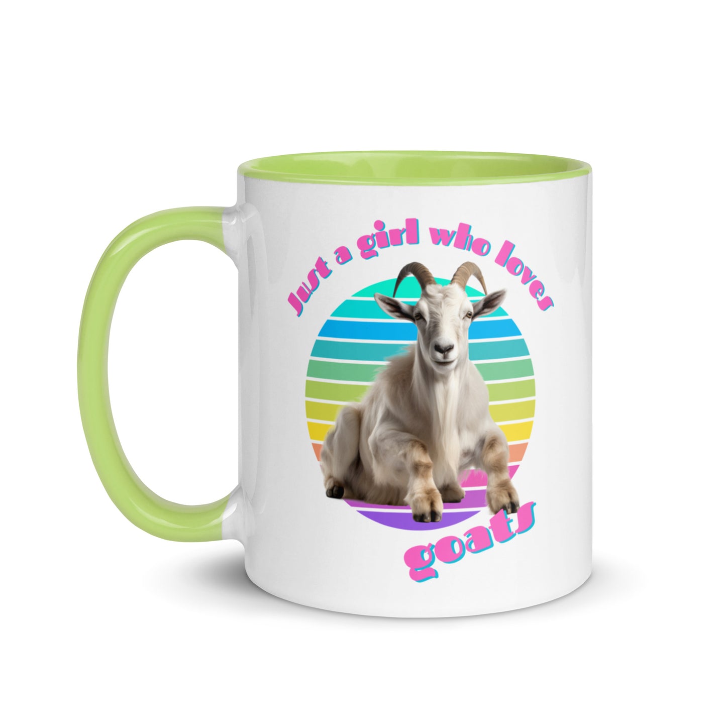 Just a Girl Who Loves Goats colour-inside mug