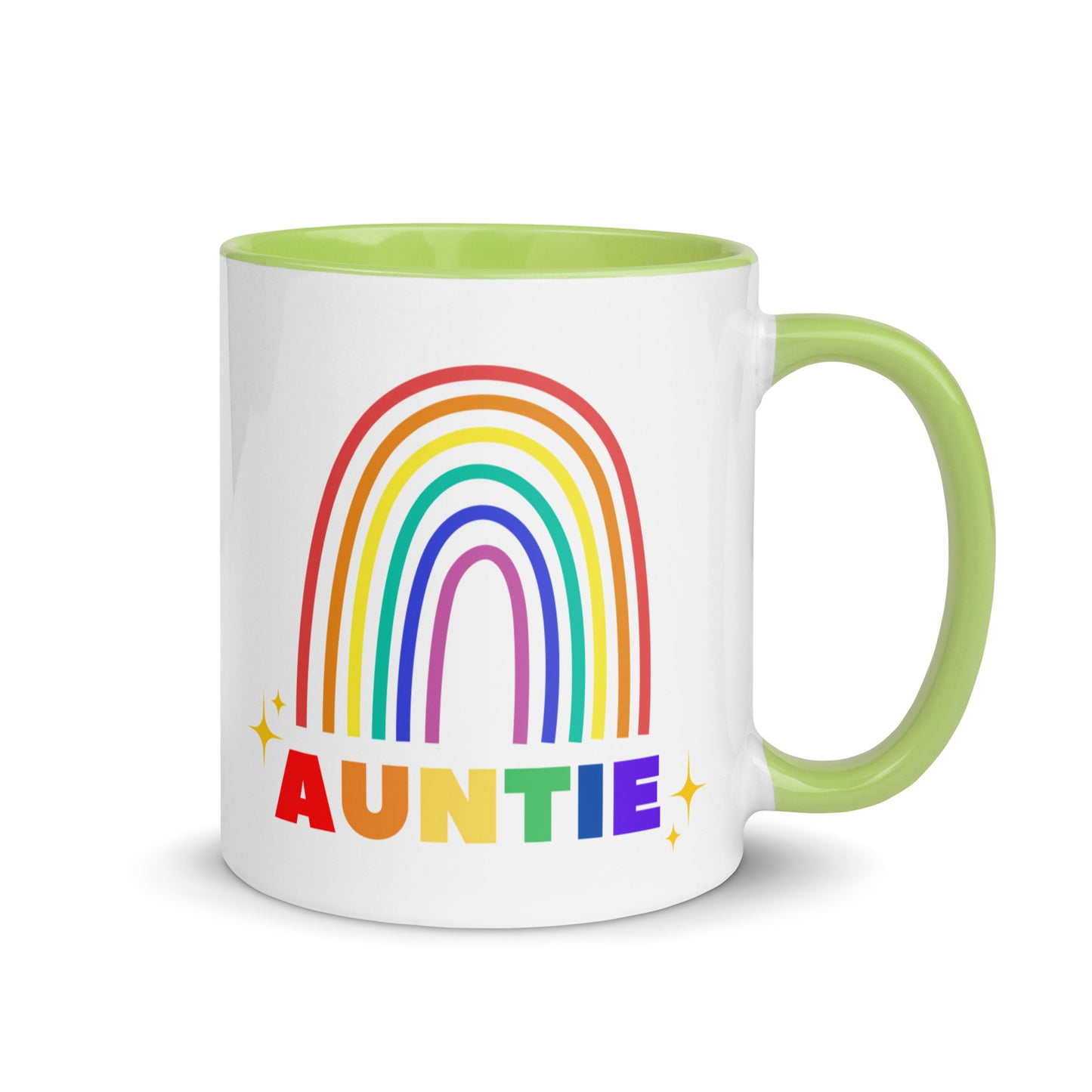 Auntie Rainbow colour-inside mug