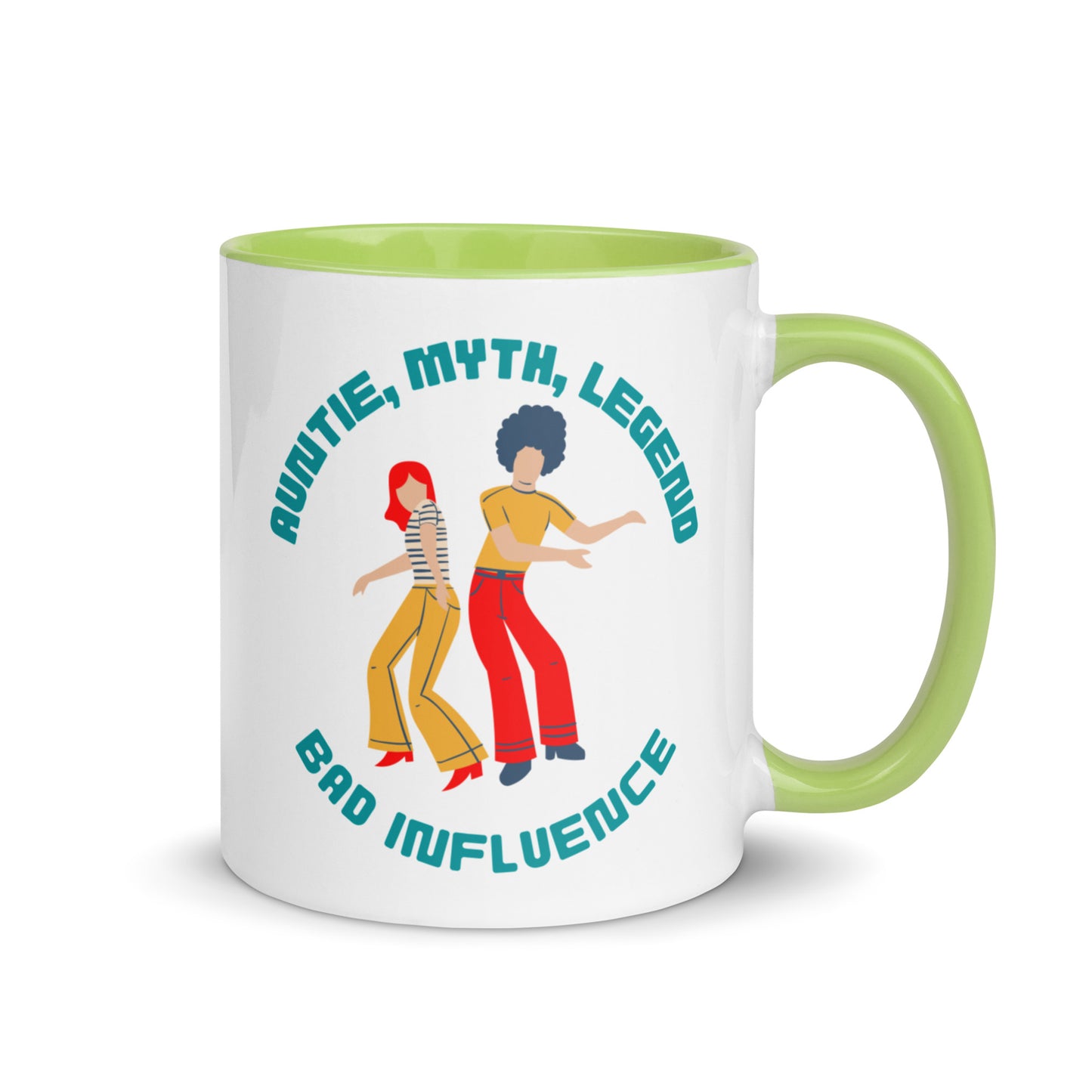 Auntie, Myth, Legend, Bad Influence colour-inside mug