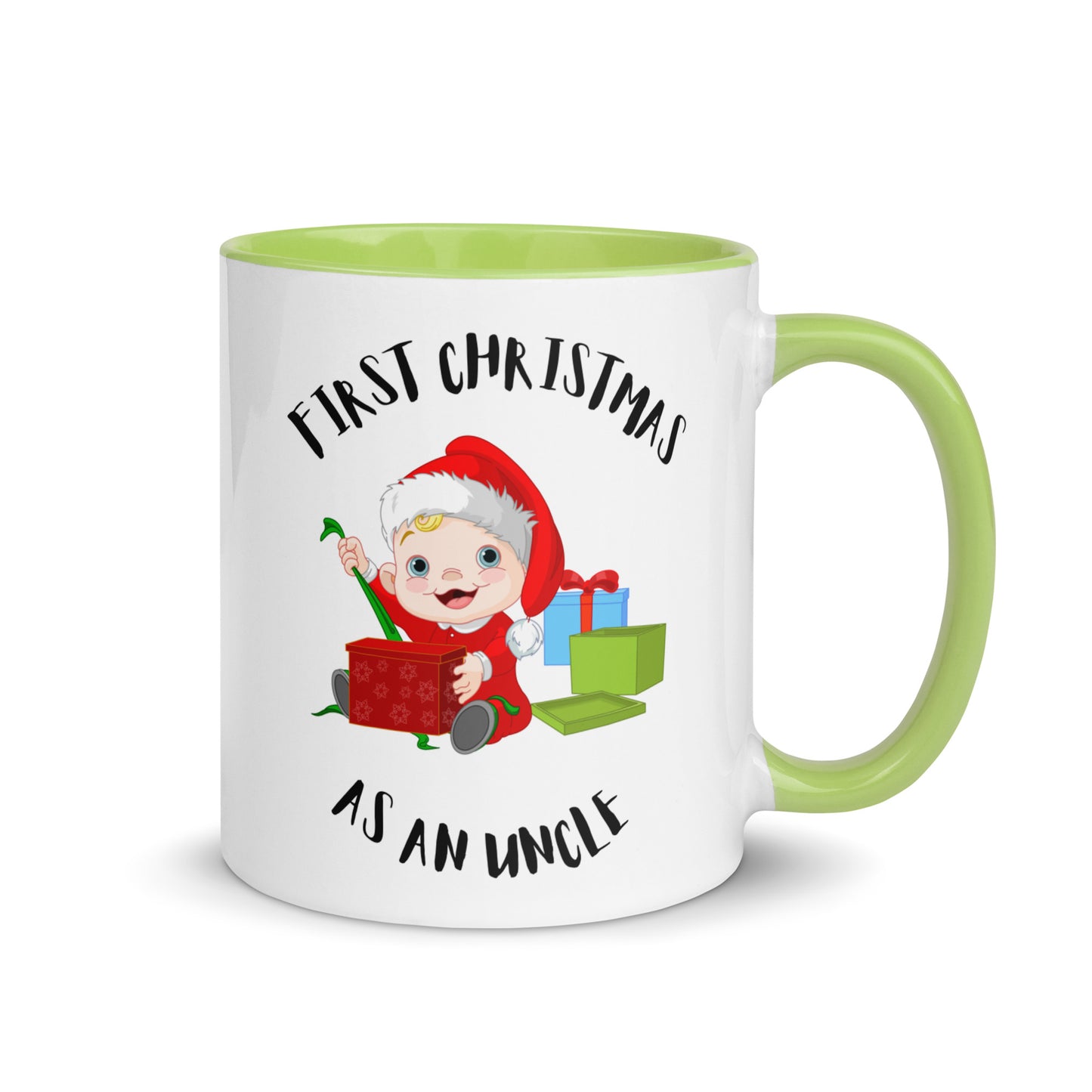 First Christmas as an Uncle colour-inside mug