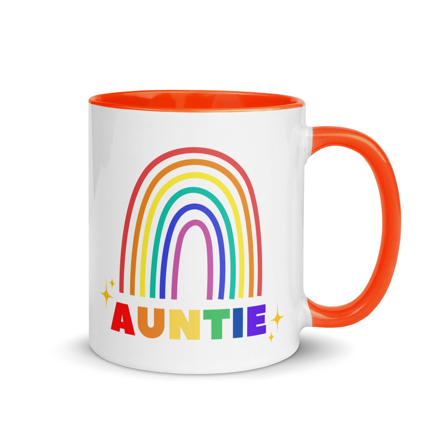 Auntie Rainbow colour-inside mug