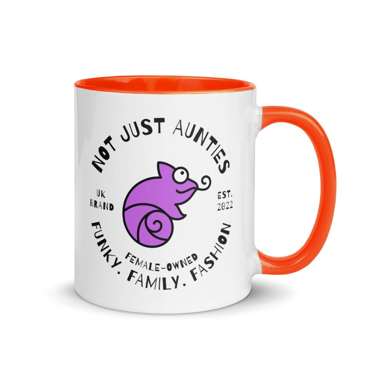 Not Just Aunties logo colour-inside mug