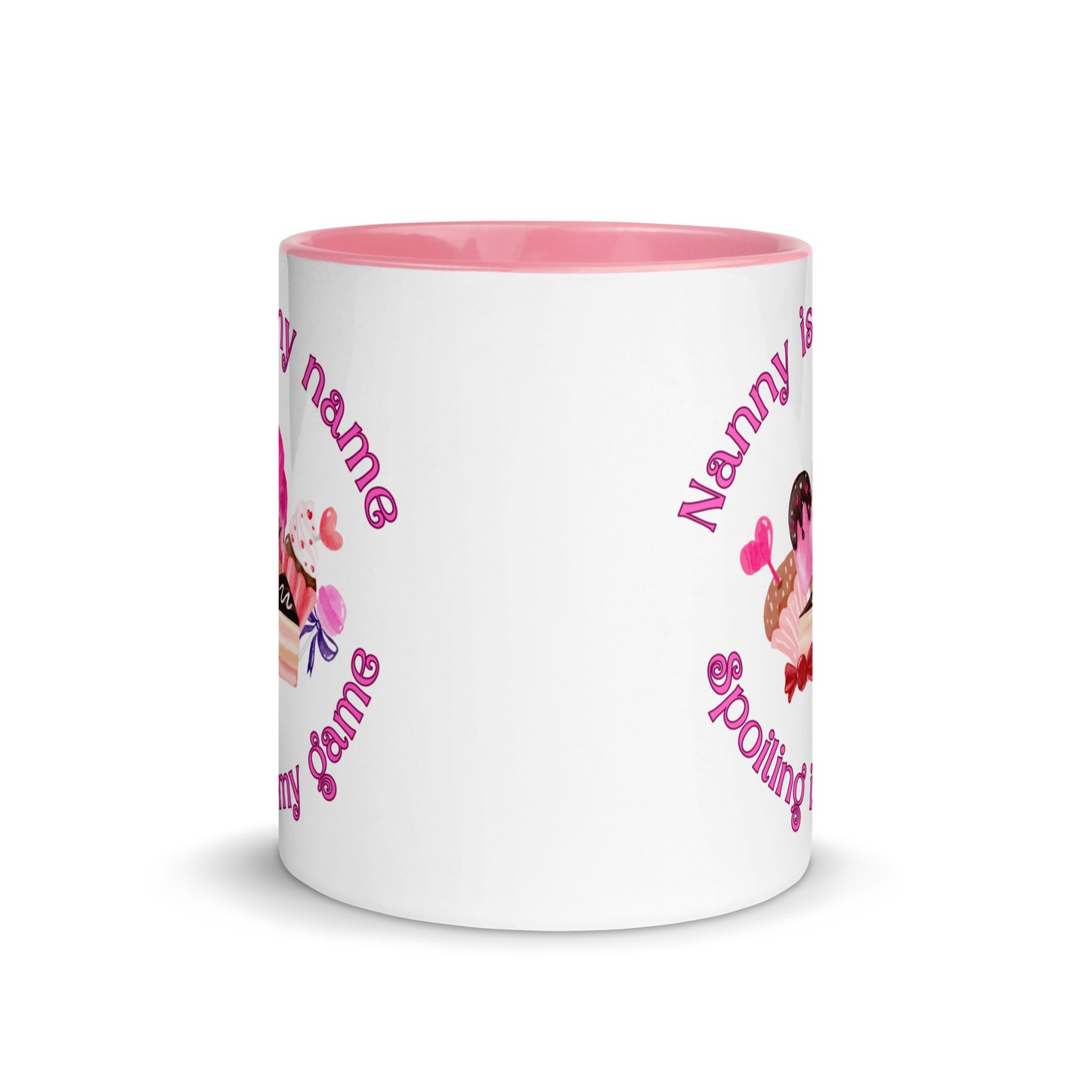 Nanny is my name... Spoiling is my game colour-inside mug