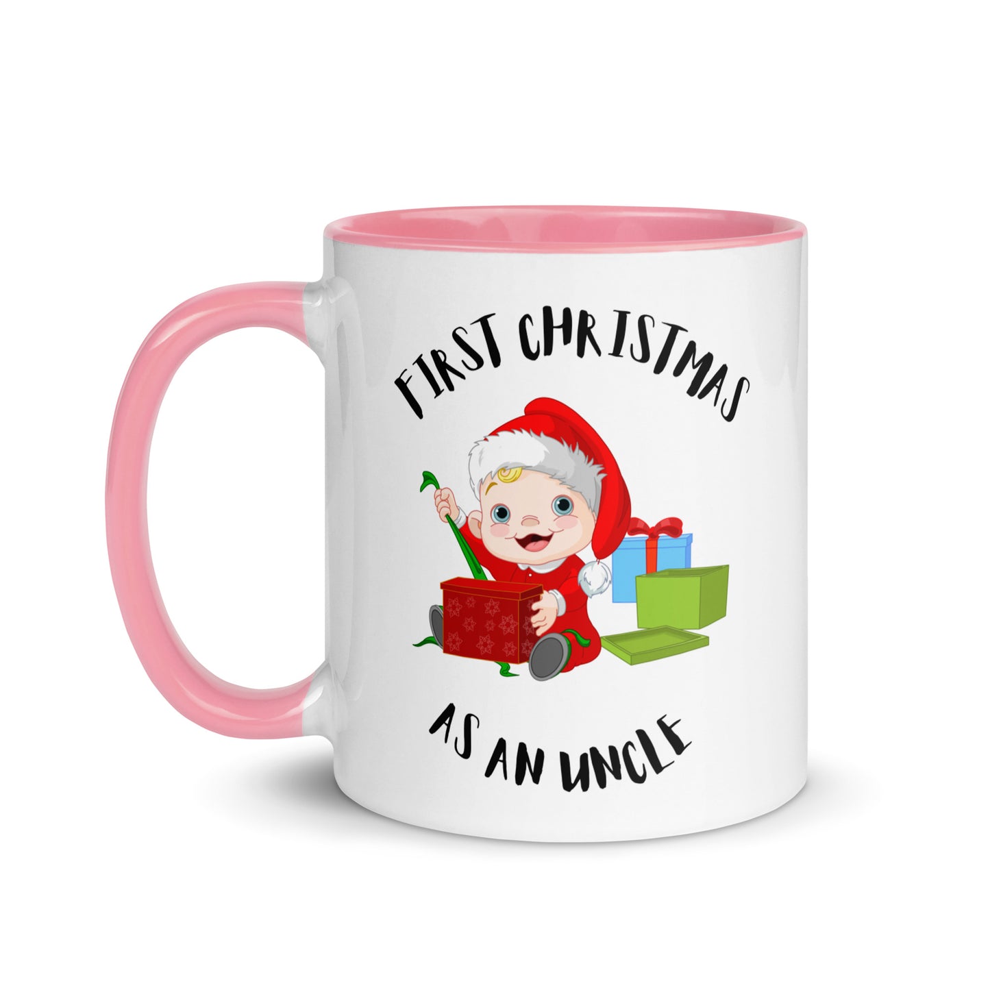 First Christmas as an Uncle colour-inside mug