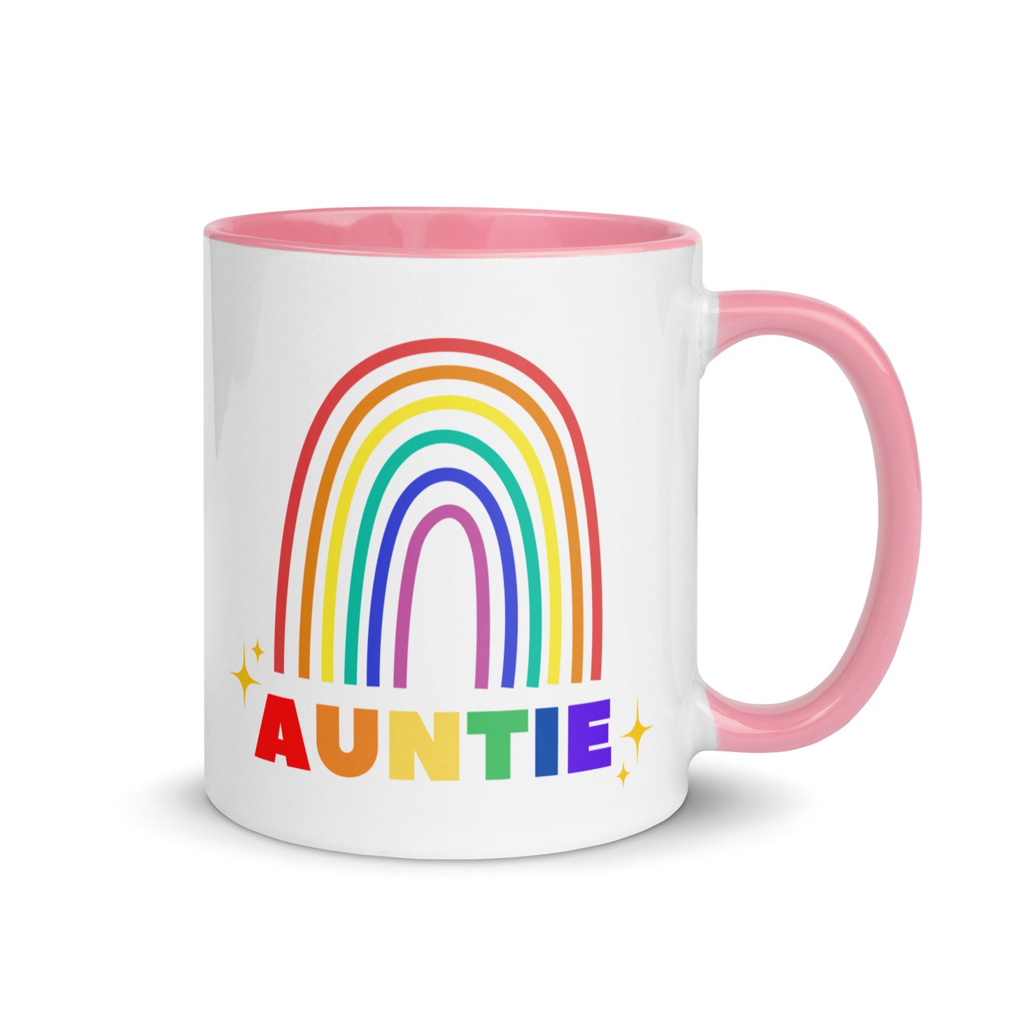 Auntie Rainbow colour-inside mug