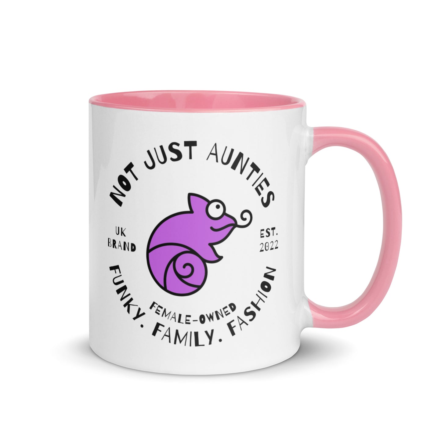 Not Just Aunties logo colour-inside mug