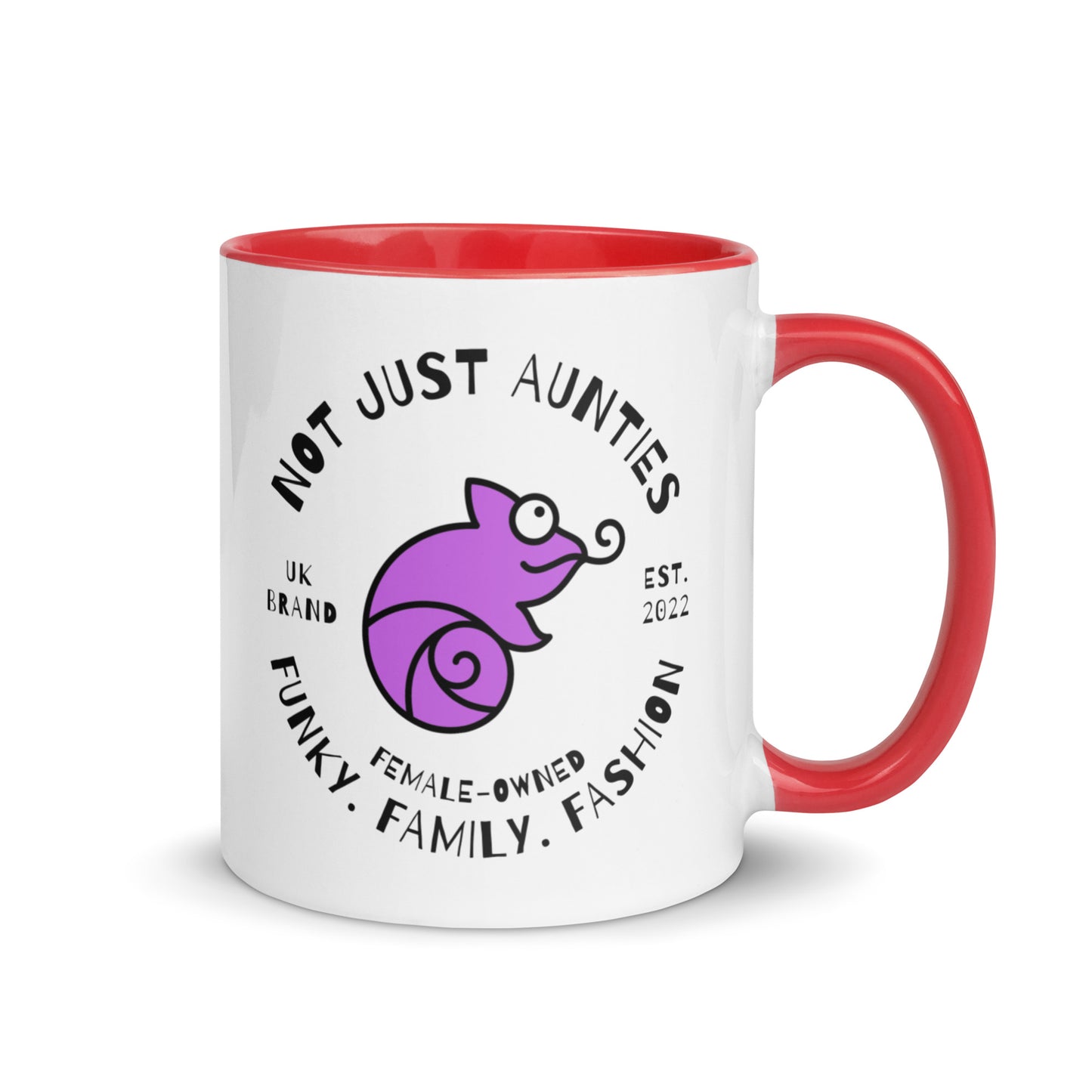 Not Just Aunties logo colour-inside mug