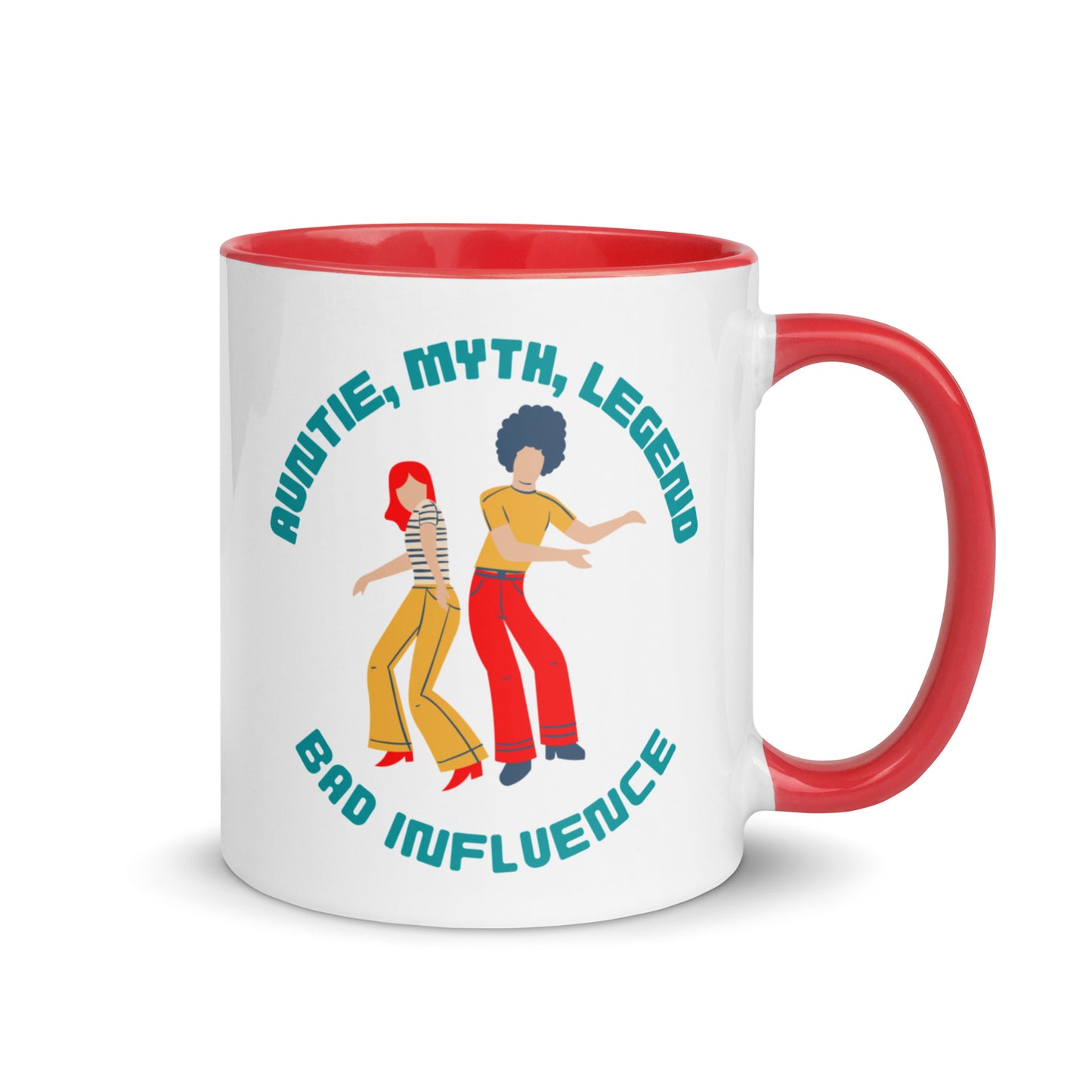 Auntie, Myth, Legend, Bad Influence colour-inside mug