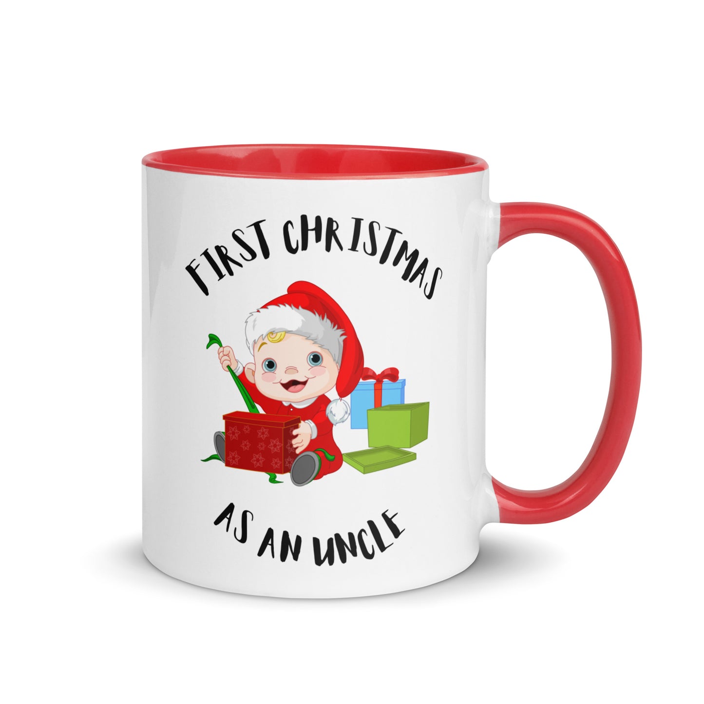 First Christmas as an Uncle colour-inside mug