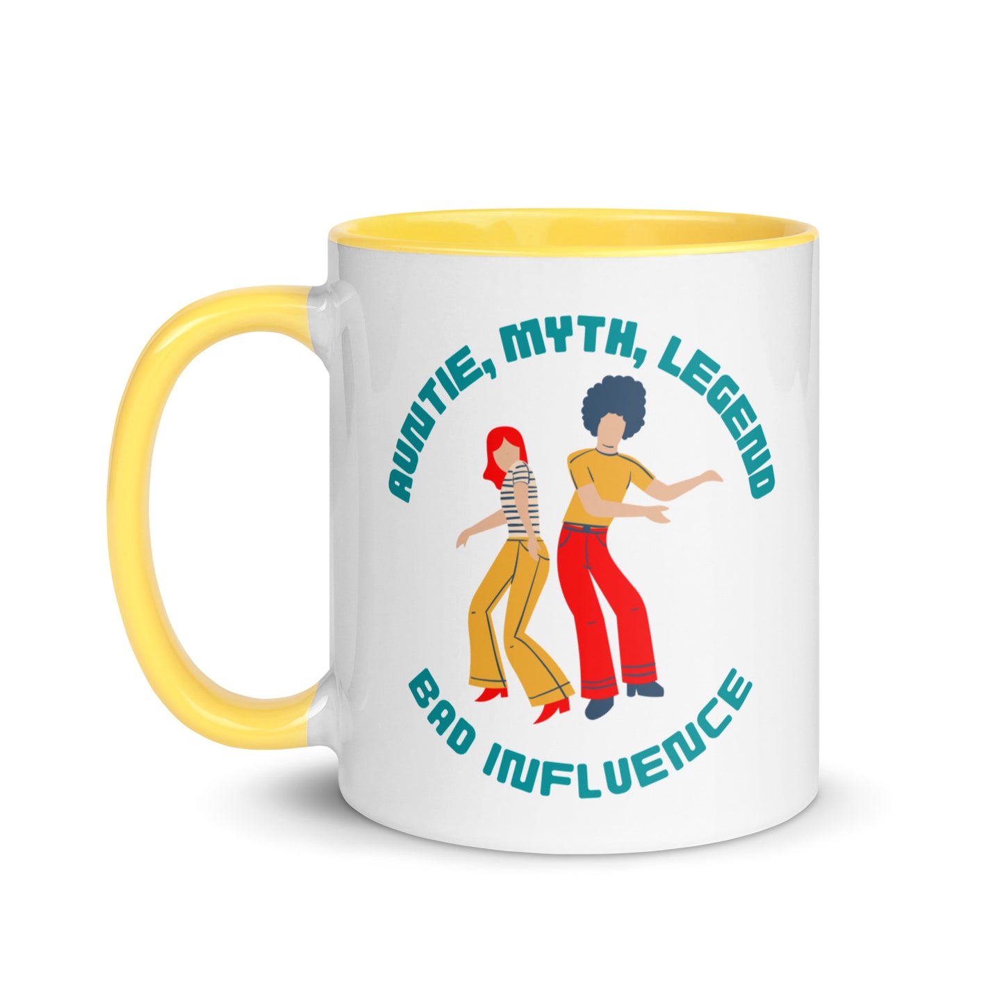 Auntie, Myth, Legend, Bad Influence colour-inside mug