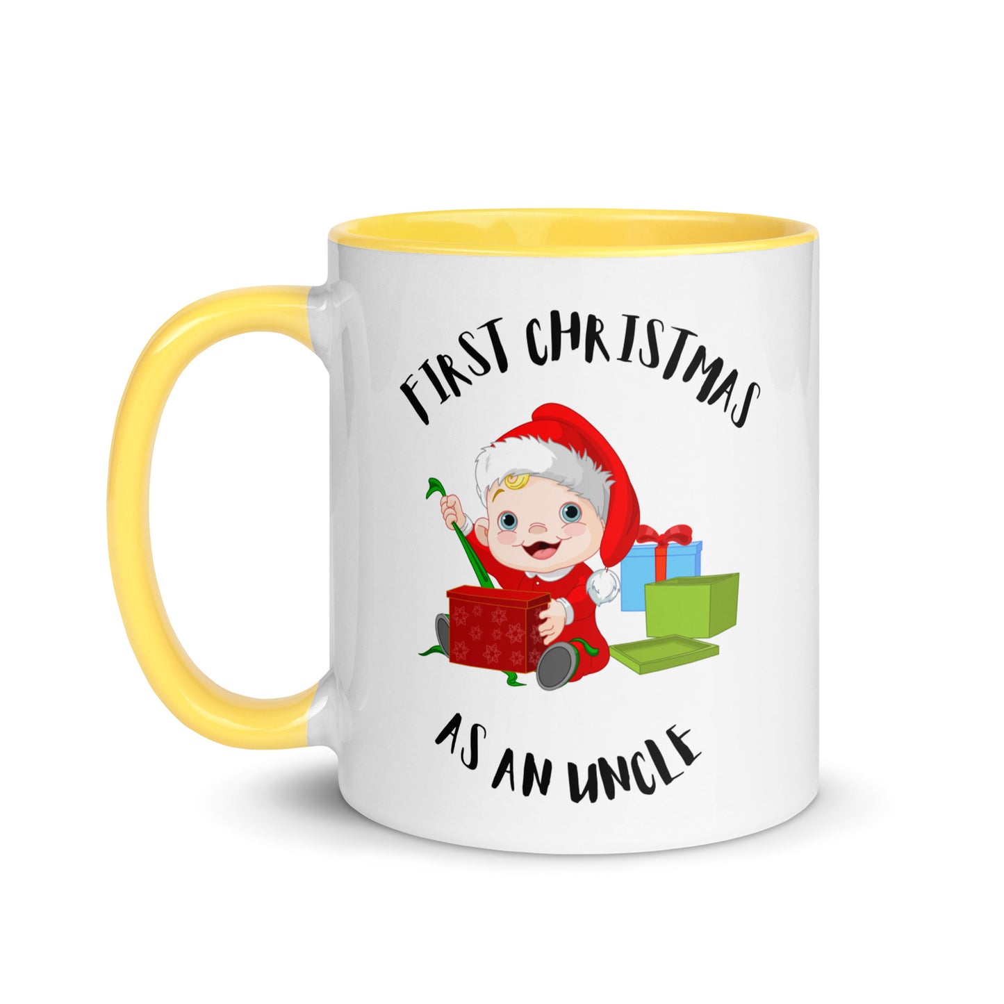 First Christmas as an Uncle colour-inside mug