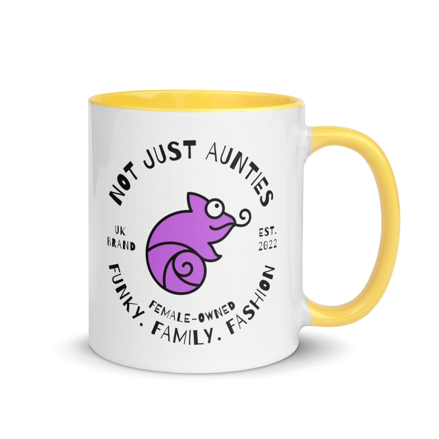 Not Just Aunties logo colour-inside mug