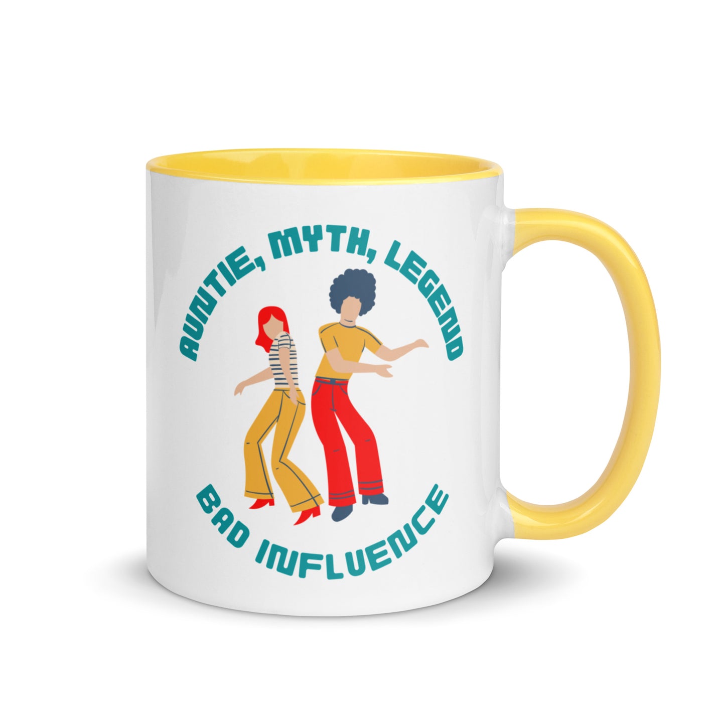 Auntie, Myth, Legend, Bad Influence colour-inside mug