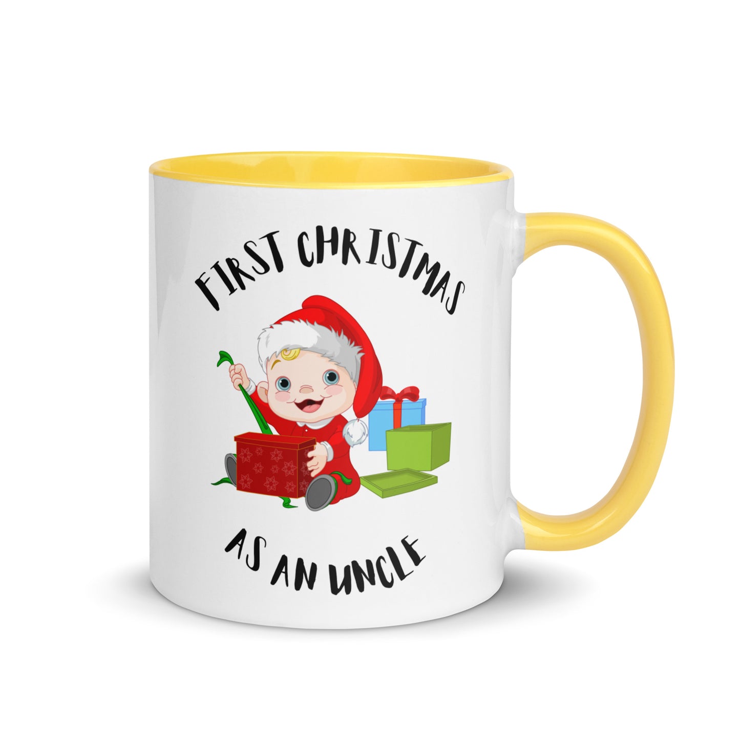 First Christmas as an Uncle colour-inside mug